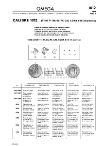 Omega cal 1012 online movement