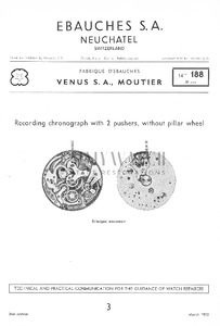 Venus 188 - 311 Coqueret empierré - Upper cap jawel with end-pierce - for  balance VE 188 311 Passion Chrono